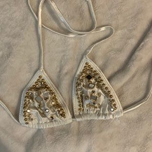 Mirrored Sequin Swim Top / Rave Attire